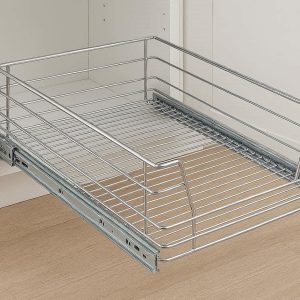 13 Pull Out Cabinet Organizer Heavy Duty Slide Out Pantry Shelf Chrome Plated Steel Wire Storage Drawer for Kitchen